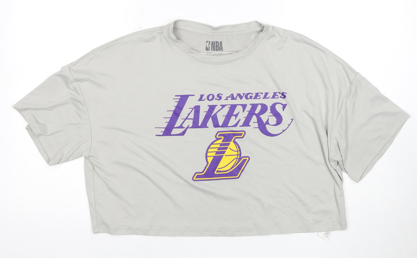 Primark Women’s Grey Cropped T-Shirt Size 10