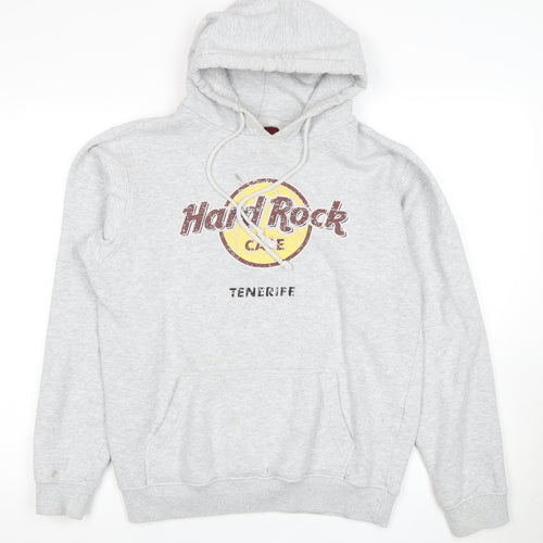 Hard Rock Cafe Unisex Grey Hoodie Medium Pullover