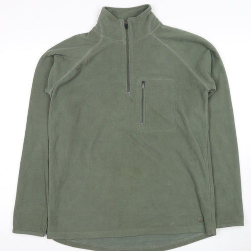 Peter Storm Men's Green 1/4 Zip Fleece Sweatshirt S