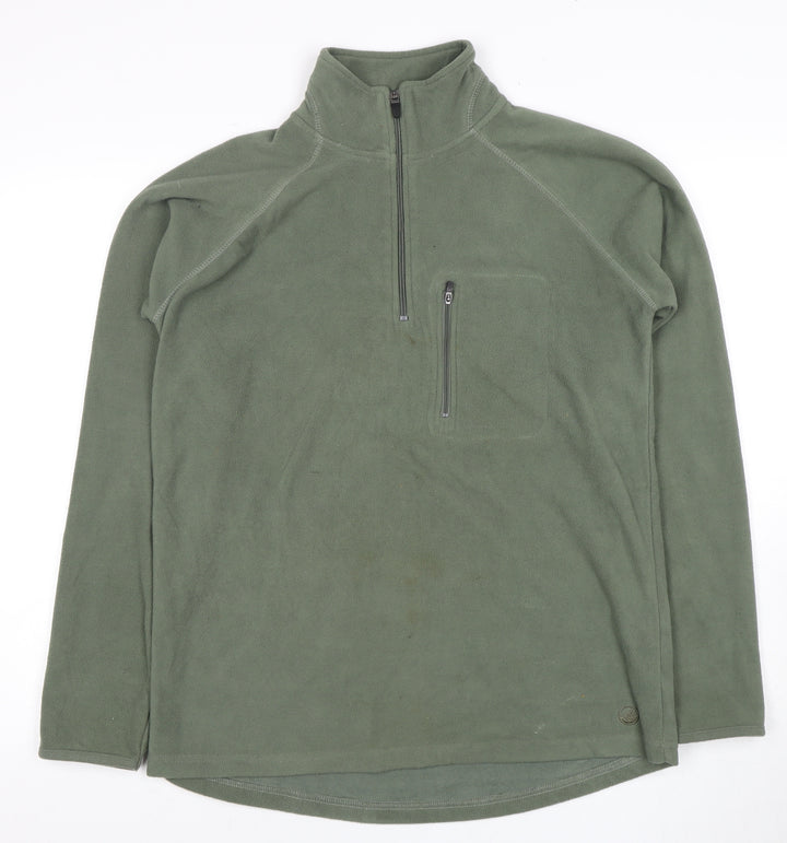 Peter Storm Men's Green 1/4 Zip Fleece Sweatshirt S