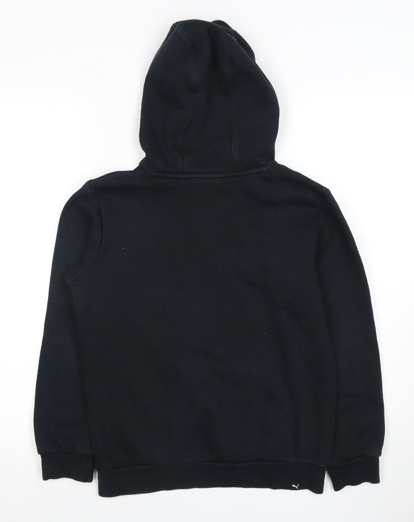 Puma Boys Black Hoodie, 11-12 Years, Pullover, Logo, Hooded