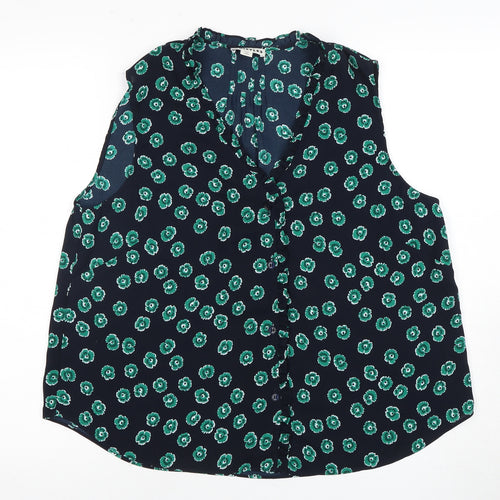 Whistles Women’s Floral Blouse, UK 14, Sleeveless