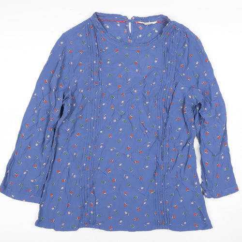 White Stuff Women’s Blue Floral Blouse UK 10