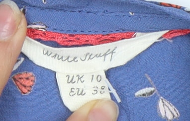 White Stuff Women’s Blue Floral Blouse UK 10