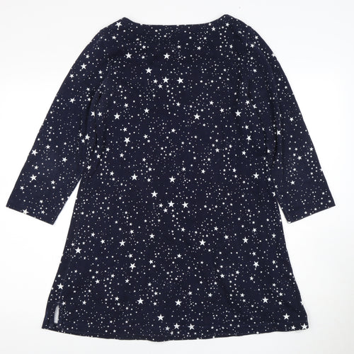 Joules Women's Blue Star Dress Size 12 Boat Neck Jersey