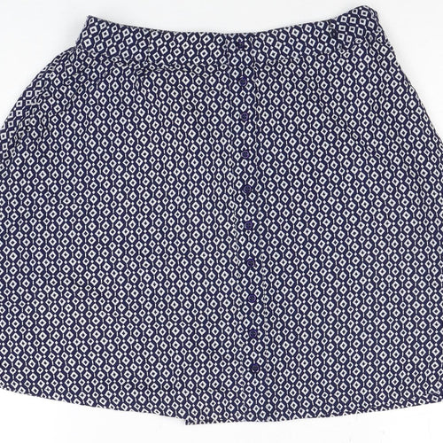 Superdry Women's Blue Geometric Skirt, Size S