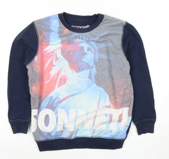 Sonneti Boys Blue Graphic Pullover Sweatshirt 10-12 Years