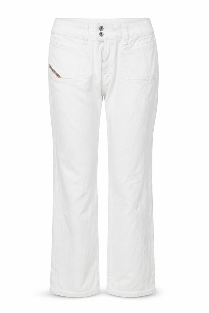 Front view of Diesel Women's White Straight Jeans, size 2