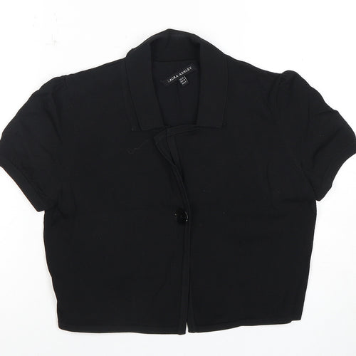 Laura Ashley Women's Black Cardigan UK 10 Collared