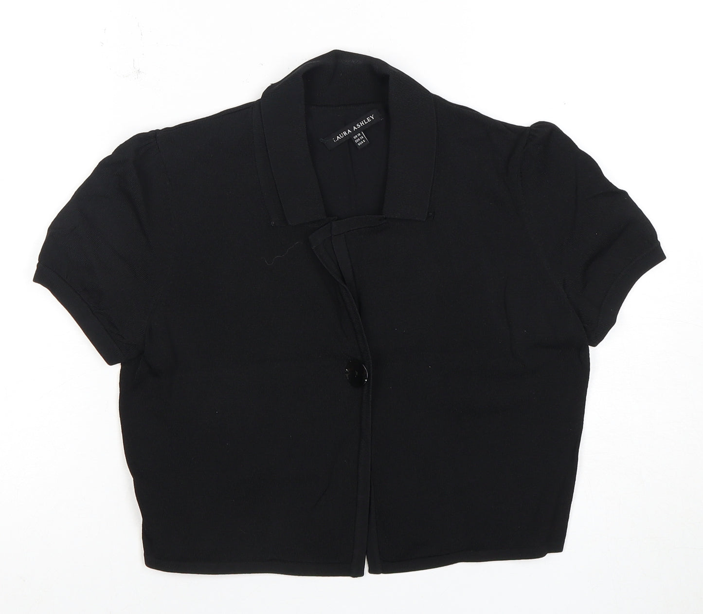 Laura Ashley Women's Black Cardigan UK 10 Collared