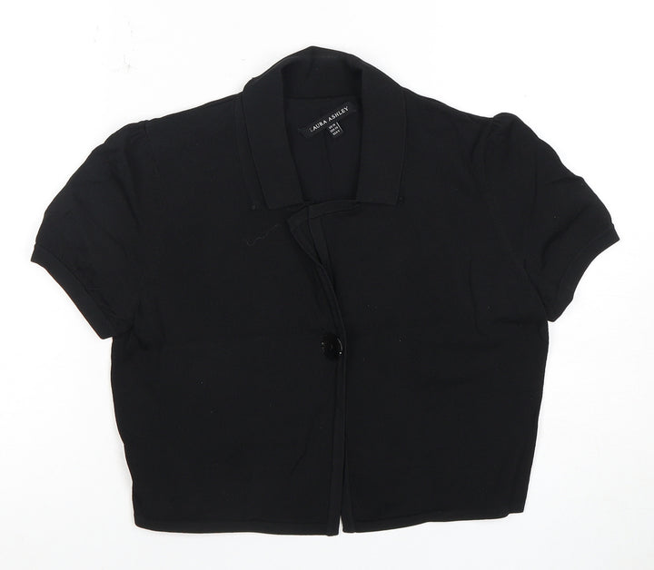 Laura Ashley Women's Black Cardigan UK 10 Collared