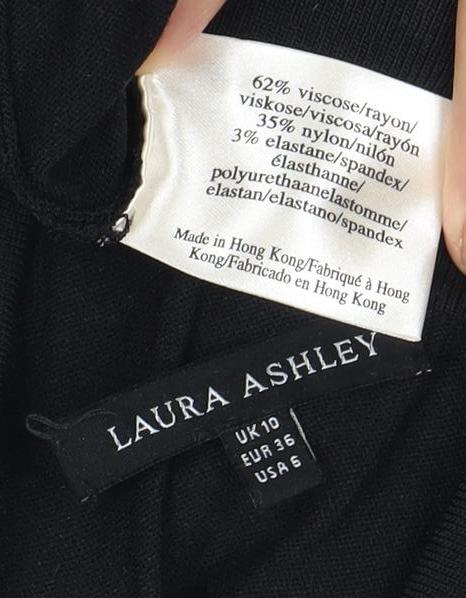 Laura Ashley Women's Black Cardigan UK 10 Collared