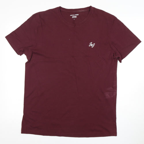 Jack & Jones Men’s Red XL Regular Fit T-Shirt