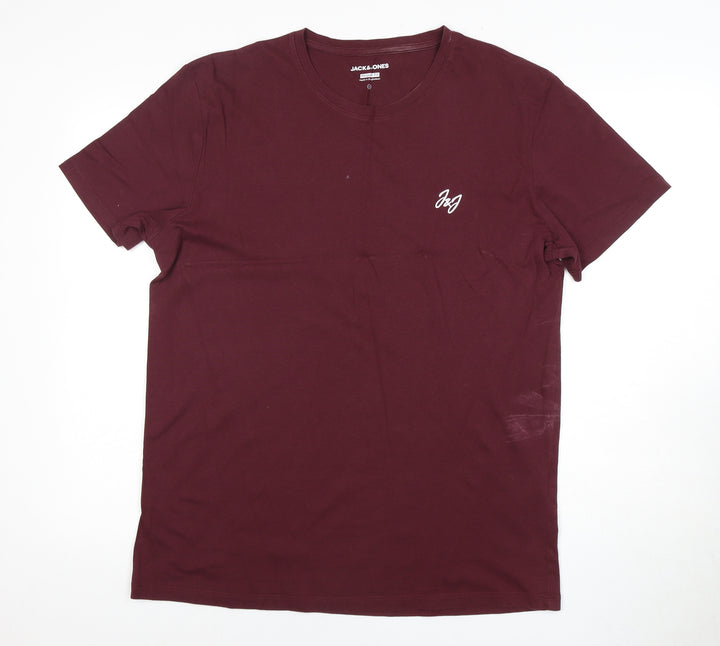 Jack & Jones Men’s Red XL Regular Fit T-Shirt