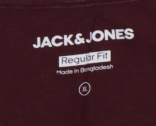 Jack & Jones Men’s Red XL Regular Fit T-Shirt