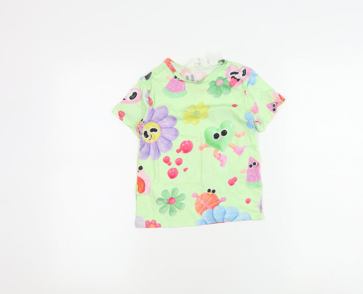 H&M Girls Multicoloured Graphic T-Shirt 4-6 Years