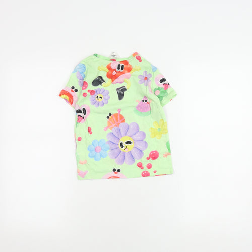H&M Girls Multicoloured Graphic T-Shirt 4-6 Years