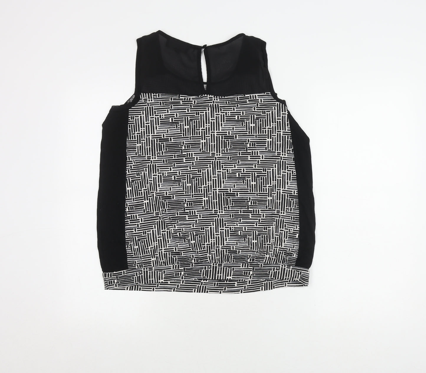 Next Women's Black Geometric Blouse, Size 14