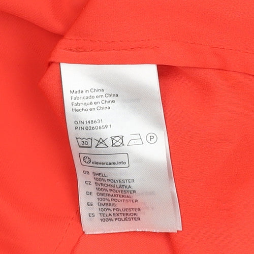 H&M Women's Red 3/4 Sleeve V-Neck Blouse Size 10