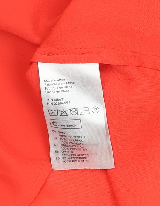 H&M Women's Red 3/4 Sleeve V-Neck Blouse Size 10