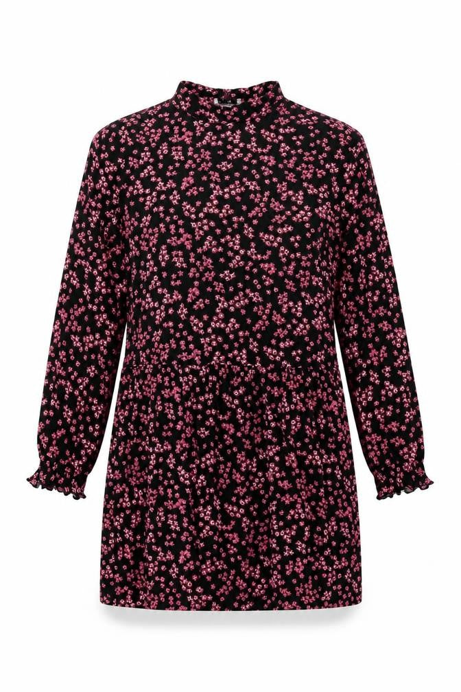 Warehouse Women's Black Floral Long Sleeve Dress Size 14