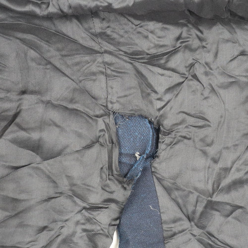 Skopes Men's Blue Wool Blend Overcoat, Size 42 L