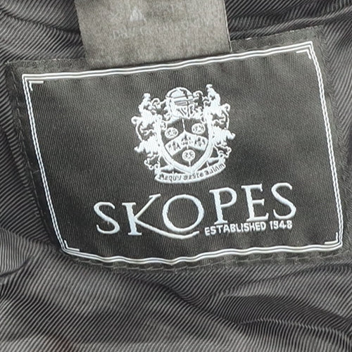 Skopes Men's Blue Wool Blend Overcoat, Size 42 L