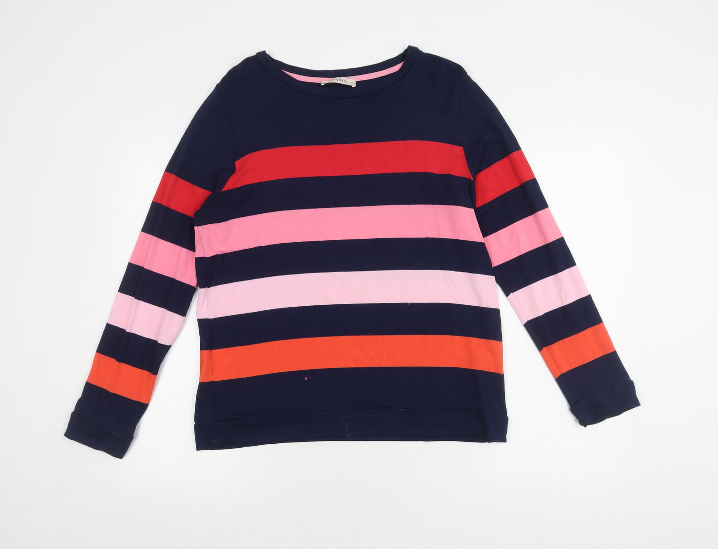 Oasis Women's Multicoloured Striped Pullover Jumper M