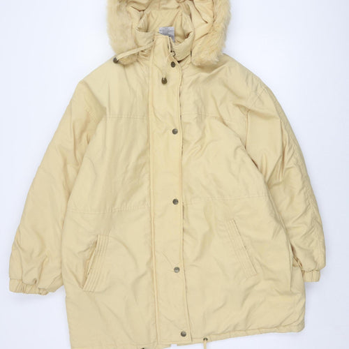 Classic Woman Beige Parka Jacket Women Size 18 Winter Casual