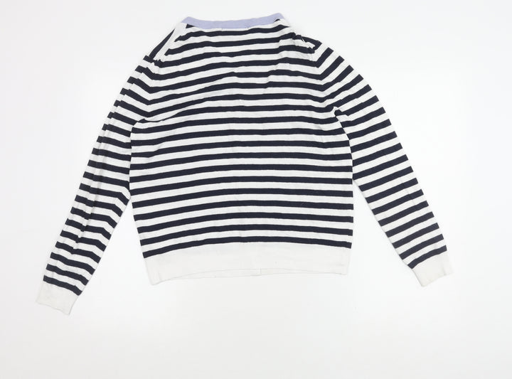 Marks and Spencer Women's Multicoloured Striped Cardigan Size 16