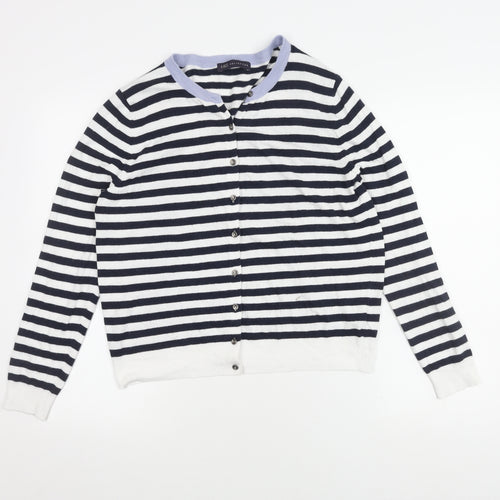 Marks and Spencer Women's Multicoloured Striped Cardigan Size 16