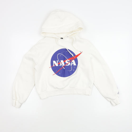H&M Women's White NASA Graphic Hoodie - XS