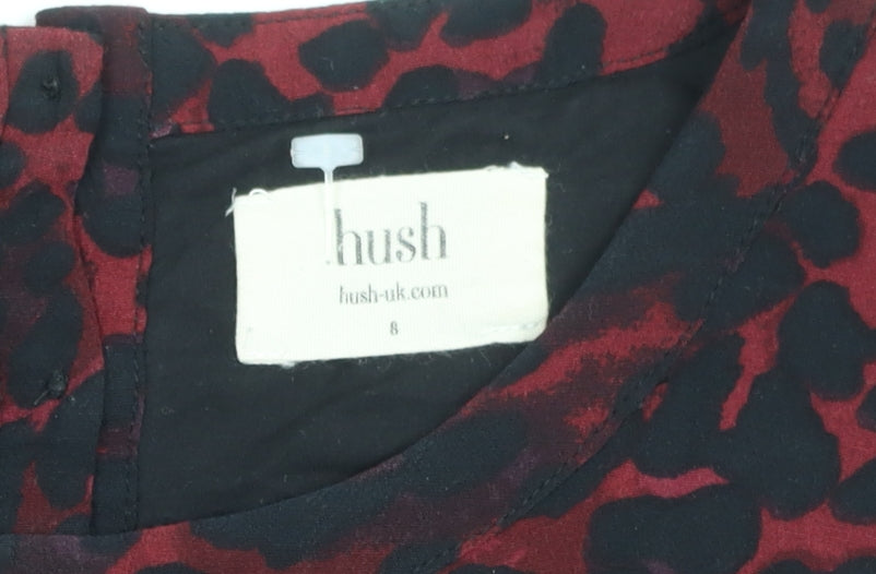 Hush Red Animal Print Women's Dress Size 8