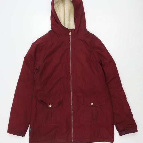 Gelert Women's Red Hooded Parka Jacket Size 12
