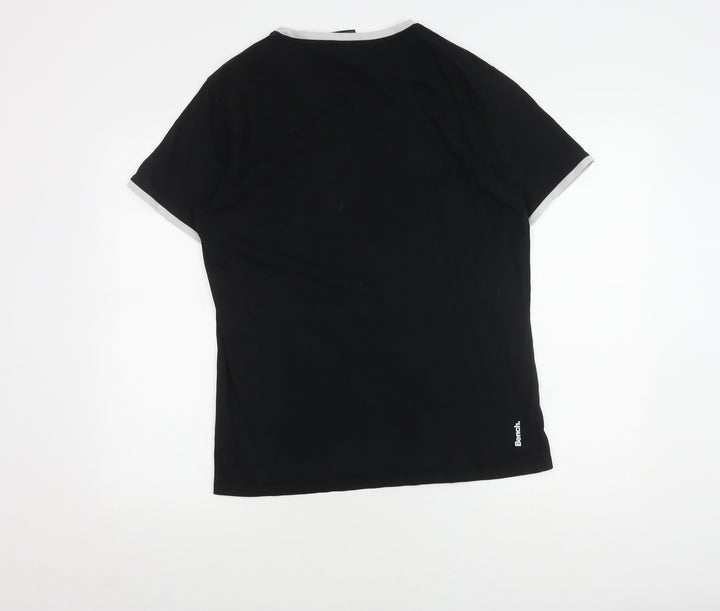 Bench Black Graphic T-shirt Size L