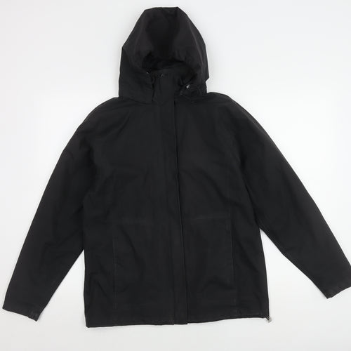 Peter Storm Women's Black Hooded Waterproof Jacket Size 12