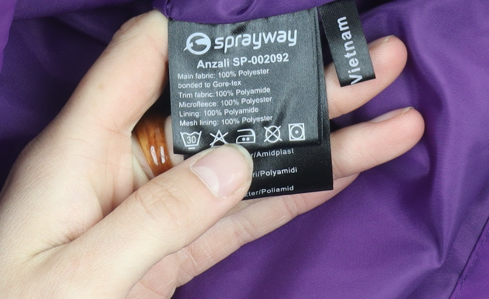 Sprayway Women's Purple Waterproof Rain Jacket, Size 16