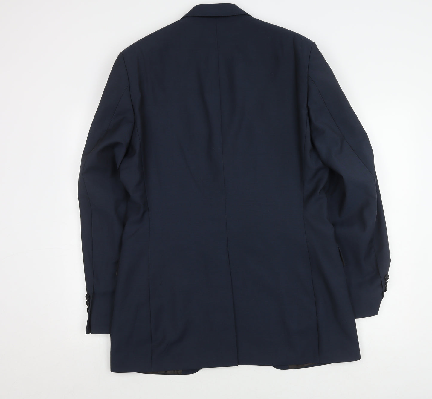 Austin Reed Men's Blue Wool Blazer 40L Notch Lapel