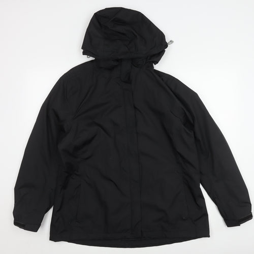 Peter Storm Women's Black Rain Jacket, Size 16, Waterproof