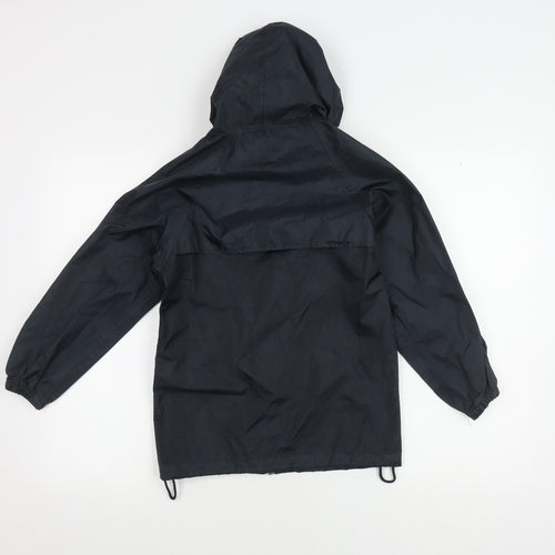 Regatta Boys Black Rain Coat 9-10 Years Hooded Waterproof