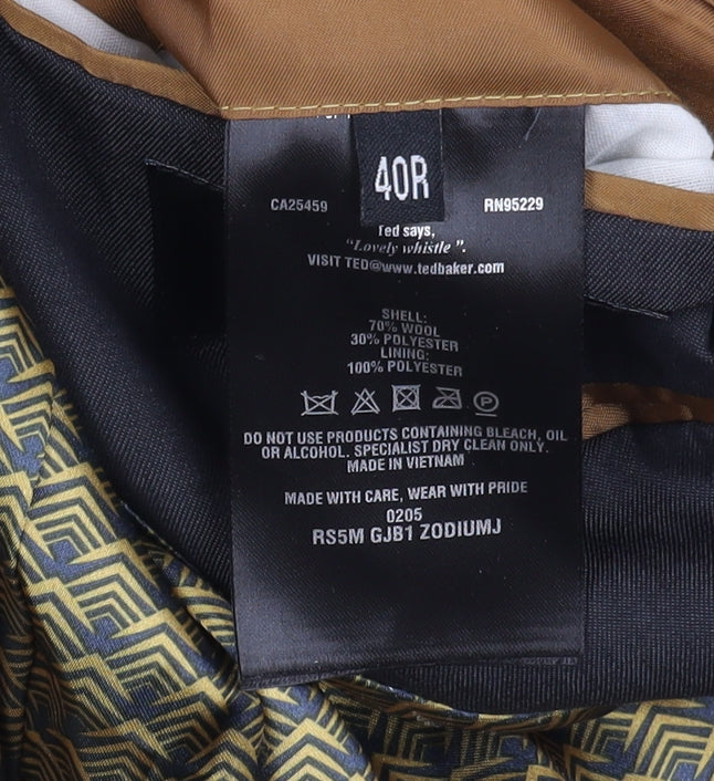 Ted Baker Men's Black Blazer Jacket 40R