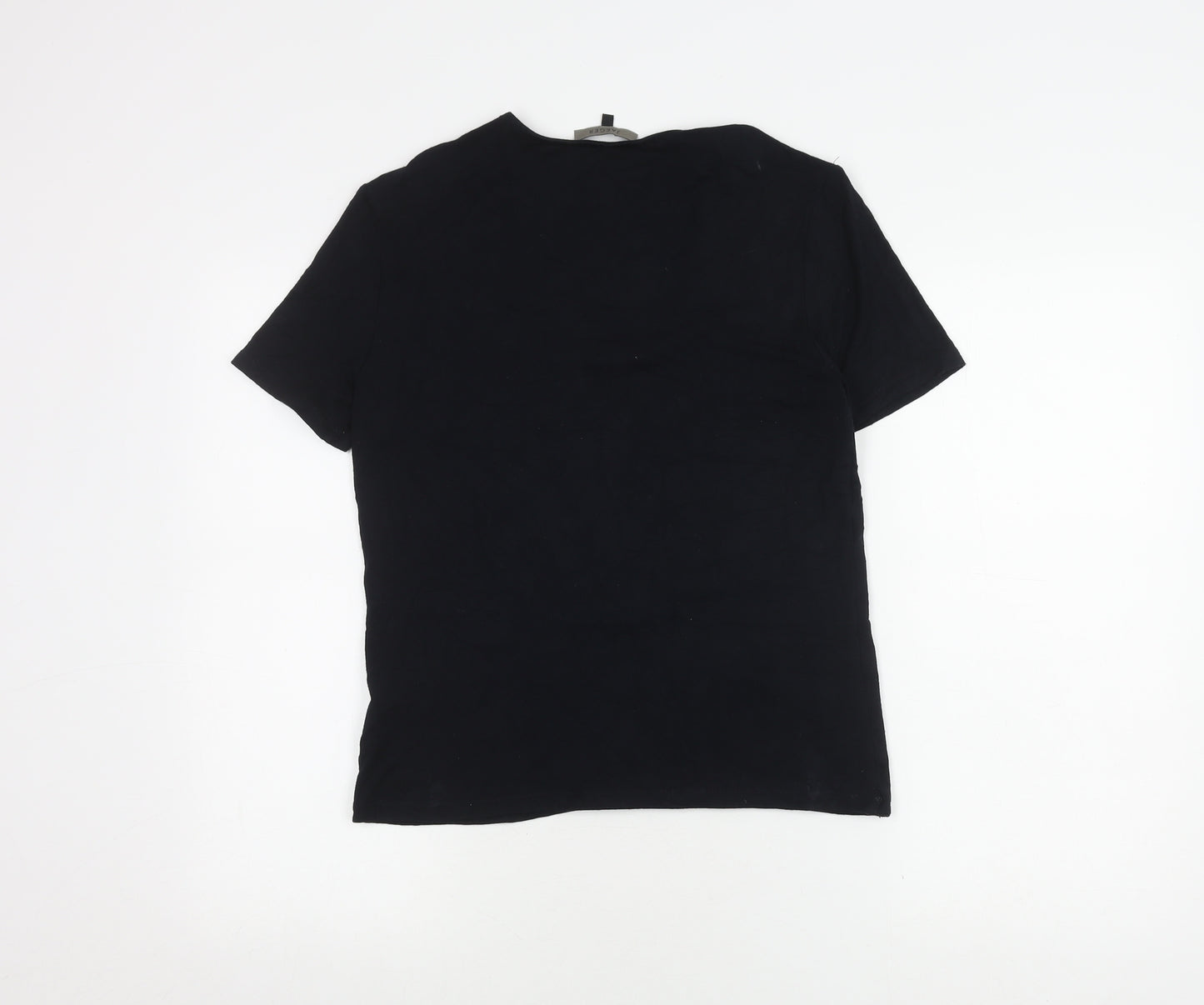 Jaeger Women's Black V-Neck T-Shirt, Size M