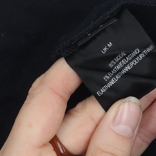 Jaeger Women's Black V-Neck T-Shirt, Size M