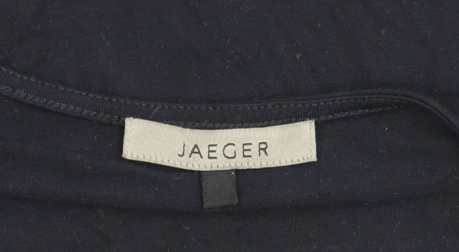 Jaeger Women's Black V-Neck T-Shirt, Size M