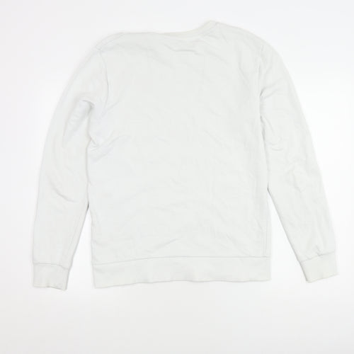 Jack & Jones Men's White Graphic Pullover Sweatshirt M