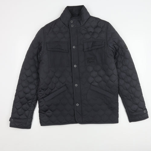 Firetrap Men's Black Quilted Jacket S Casual