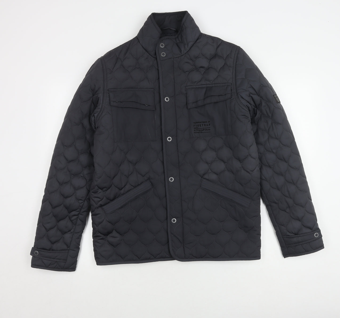 Firetrap Men's Black Quilted Jacket S Casual