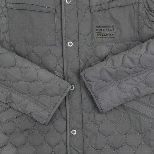Firetrap Men's Black Quilted Jacket S Casual