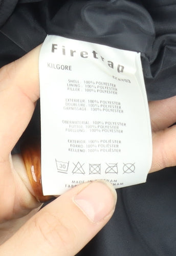 Firetrap Men's Black Quilted Jacket S Casual