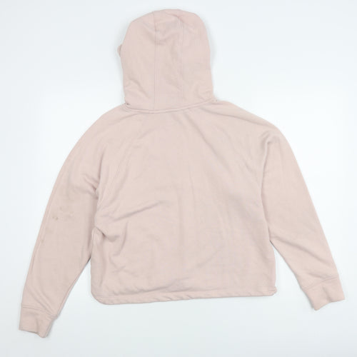 DKNY Women's Pink Logo Pullover Hoodie, Size S